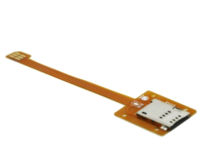 Alt view image 2 of 2 - Micro SIM 3G 4G Card Male to Standard UIM SIM Female Extension Flat FPC Cable Extender 15cm