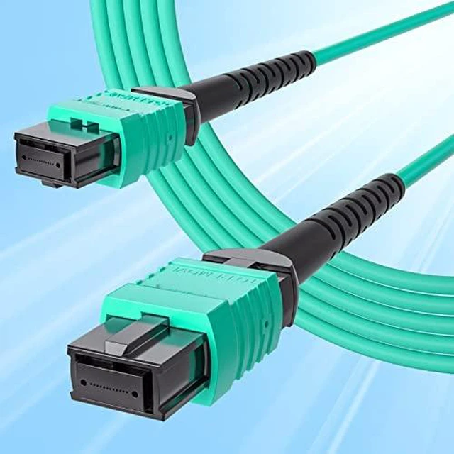 Alt view image 2 of 6 - 1 Pack of 3M Fiber Patch Cable MPO OM3 and 1 Pack of MPO Connector Clean Swabs & Endface Fiber Optic Cleaning Sticks Wipes Tools