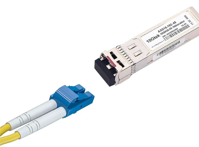 Main image of 1 Pack of 10GBase-ER SFP+ Transceiver, Compatible with 10GBase-ER, up to 80 km and 1 Pack of 1M Fiber Patch Cable