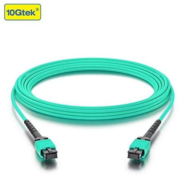 Alt view image 3 of 6 - 1 Pack of 3M Fiber Patch Cable MPO OM3 and 1 Pack of MPO Connector Clean Swabs & Endface Fiber Optic Cleaning Sticks Wipes Tools