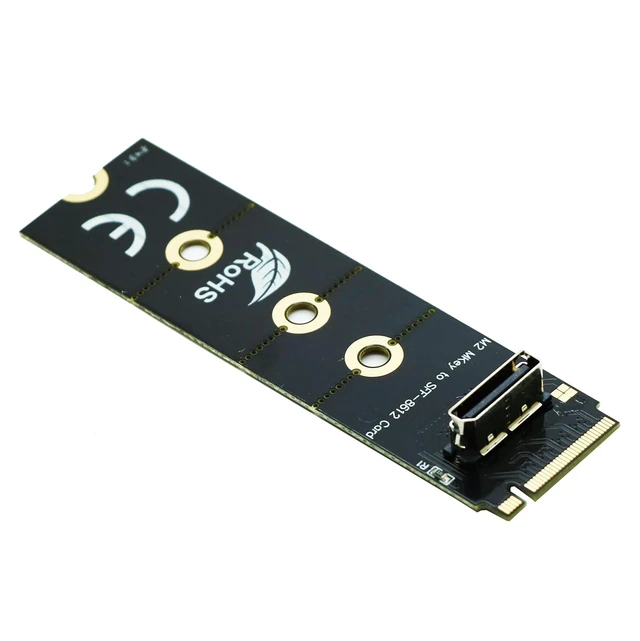Alt view image 2 of 4 - Oculink SFF-8611/8612 to M.2 NVMe M-Key Interface Adapter Card