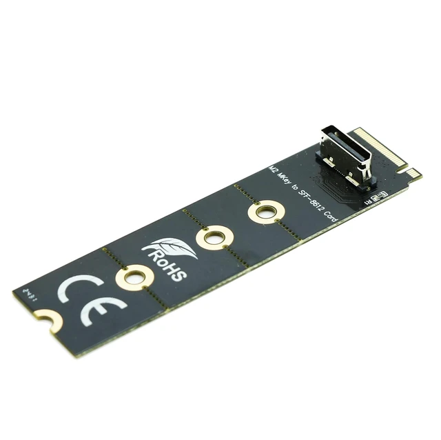 Alt view image 3 of 4 - Oculink SFF-8611/8612 to M.2 NVMe M-Key Interface Adapter Card
