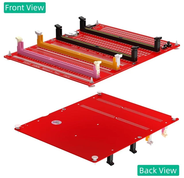 Alt view image 2 of 6 - 4in1 Combo DDR3/4/5 RDIMM/UDIMM Memory Tester, Desktop Computer DDR3 DDR4 DDR5 RDIMM/UDIMM Memory Test Card with LED Indicators