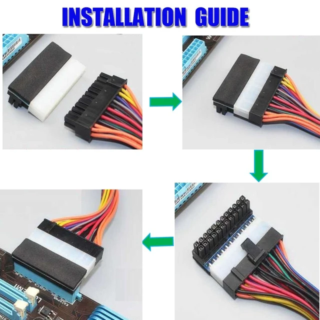Alt view image 2 of 3 - ATX 24Pin Female to Male Angle Extension Card