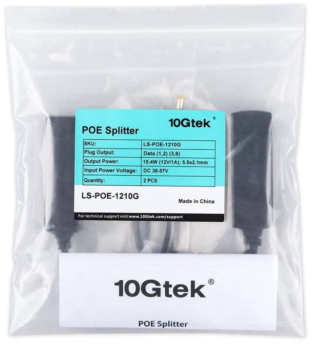 Alt view image 7 of 7 - POE Splitter Cable 100Mb/s 155Mb/s, 802.3AT/AF, 48V to 12V (PSE chip Inside), 100 Meters Link (2-Pack)