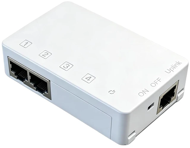 Alt view image 2 of 7 - PoE Extender, 1 in 2 Out PoE Extender Support IEEE 802.3af/at with 10/100Mbps, Plug&Play