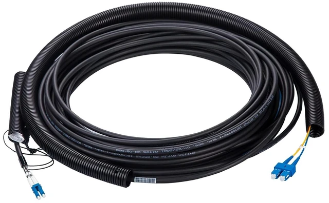 Main image of Base Station Optical Cable Assembly, SC to LC, 9/125um, SMF, Duplex, 66 ft/20 m