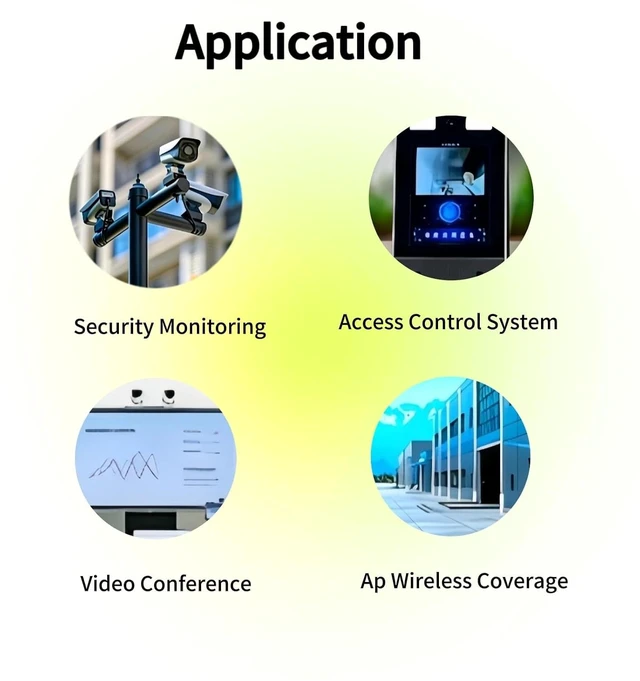 Alt view image 5 of 7 - PoE Extender, 1 in 4 Out PoE Extender Support IEEE 802.3af/at with 10/100Mbps, Plug&Play