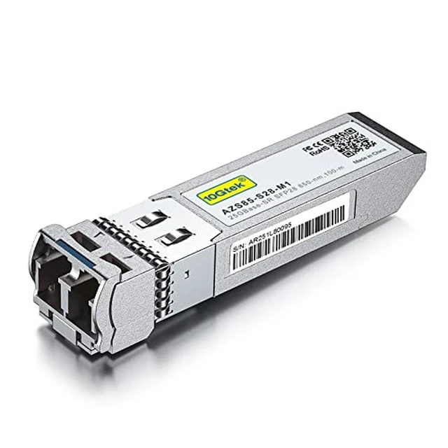 Alt view image 2 of 7 - 1 Pack of 25G SFP28 SFP+ Transceiver, Compatible with Intel E25GSFP28SR and 1 Pack of 25G SFP28 to SFP28 Extender Cage