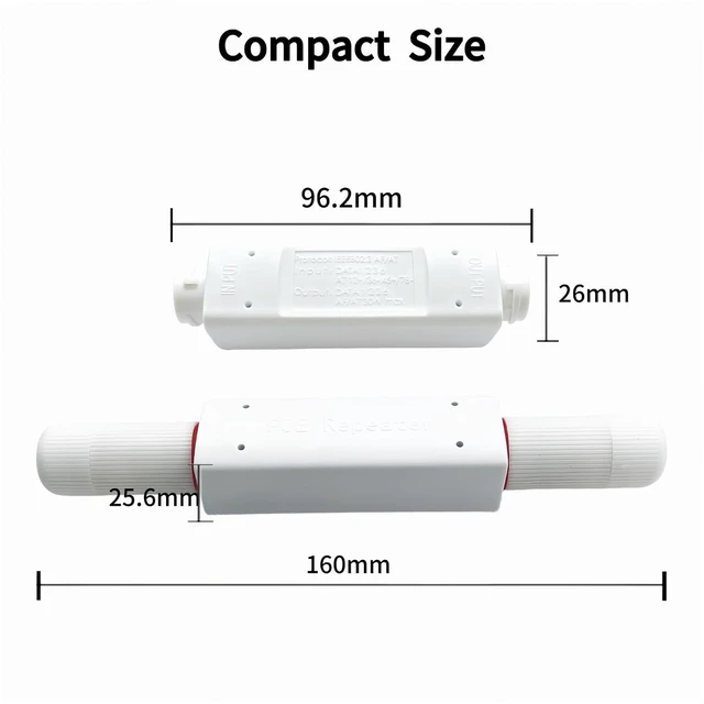 Alt view image 7 of 7 - Outdoor PoE Repeater, Waterproof PoE,1 in 1 Out PoE Repeater,Support IEEE 802.3af/at with 10/100Mbps, Plug&Play