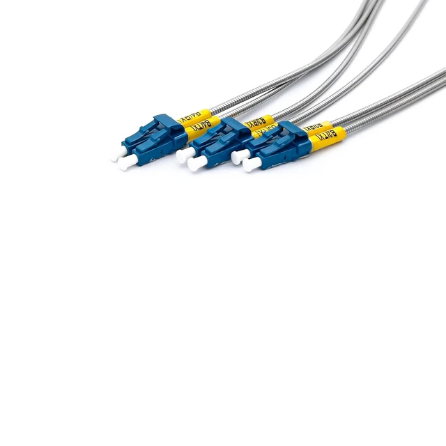 Alt view image 3 of 5 - 50 Meter LC to LC, 6-core, Outdoor Armored Fiber Optic Cable, Single Mode, 9/125m, 4G/5G Base Station, 165ft