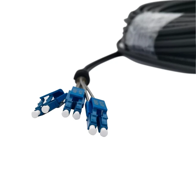Alt view image 4 of 5 - 50 Meter LC to LC, 6-core, Outdoor Armored Fiber Optic Cable, Single Mode, 9/125m, 4G/5G Base Station, 165ft