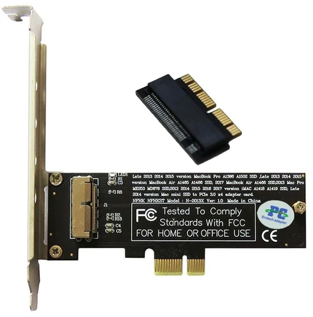 Main image of NGFF M.2 nVME SSD Adapter Card and PCIe 1X Reader Card for Upgrade MacBook Air(2013-2016 Year) and MacBook PRO(Late 2013-2015 Year)