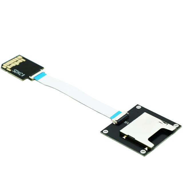 Alt view image 2 of 7 - SD SDXC UHS-II Male to Female Extension Card with 9CM Flex Cable,Support SD/SDHC/SDXC UHS-II UHS-I V30 V60 V90