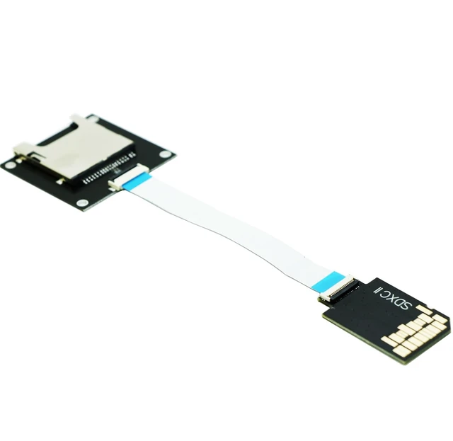Alt view image 3 of 7 - SD SDXC UHS-II Male to Female Extension Card with 9CM Flex Cable,Support SD/SDHC/SDXC UHS-II UHS-I V30 V60 V90