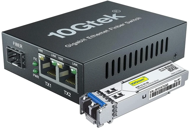 Main image of 3 Ports 1.25G Media Converter with 1 SFP Port + 2 RJ45 Ports, Packed with a 1000Base-LX Module, 1000Base-LX to 10/100/1000Base-Tx, up to 20-KM