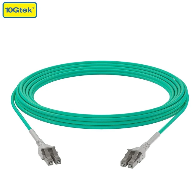 Alt view image 2 of 6 - Armor Fiber Optical Jumper Cables - Uniboot LC to LC OM3 Multi-Mode Indoor Armored Duplex 50/125m LSZH Fiber Optic Cord, 100-meter(328.1ft)