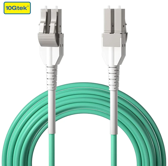 Alt view image 3 of 6 - Armor Fiber Optical Jumper Cables - Uniboot LC to LC OM3 Multi-Mode Indoor Armored Duplex 50/125m LSZH Fiber Optic Cord, 100-meter(328.1ft)