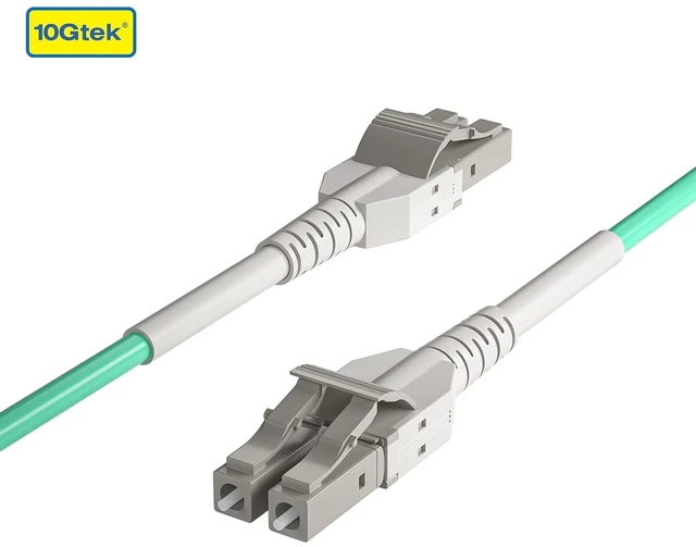 Alt view image 4 of 6 - Armor Fiber Optical Jumper Cables - Uniboot LC to LC OM3 Multi-Mode Indoor Armored Duplex 50/125m LSZH Fiber Optic Cord, 100-meter(328.1ft)