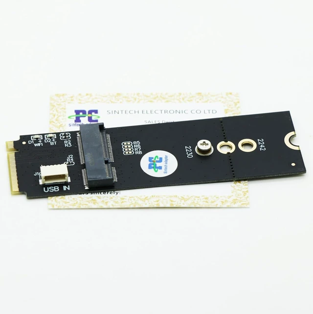 Alt view image 3 of 5 - M.2 M-Key M.2 A/E Key,NGFF Key-E Card to M.2 Key M Adapter Card Compatible with Intel 7260,8260,9260