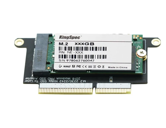 Alt view image 3 of 6 - M.2 NVMe SSD Adapter Card for Upgrade 2016 2017 13" MacBook PRO A1708 Non-Touch Bar Models(Only for Late 2016-Mid 2017 Year)