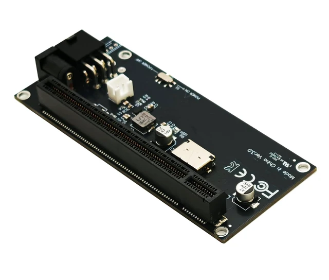 Alt view image 3 of 4 - Oculink SFF-8612 to PCIe 4.0,SFF-8611 PCI-Express 16x Adapter with ATX 6pin/DC Power Port for External Game GPU Graphics Card