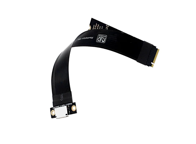 Alt view image 2 of 6 - M.2 M-Key 2230/42/80 to Oculink SFF-8612 SFF-8611 Adapter Card with Flexible Cable 15cms