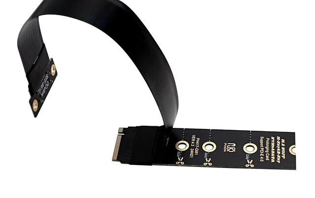 Alt view image 3 of 6 - M.2 M-Key 2230/42/80 to Oculink SFF-8612 SFF-8611 Adapter Card with Flexible Cable 15cms