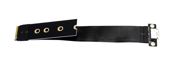 Alt view image 4 of 6 - M.2 M-Key 2230/42/80 to Oculink SFF-8612 SFF-8611 Adapter Card with Flexible Cable 15cms