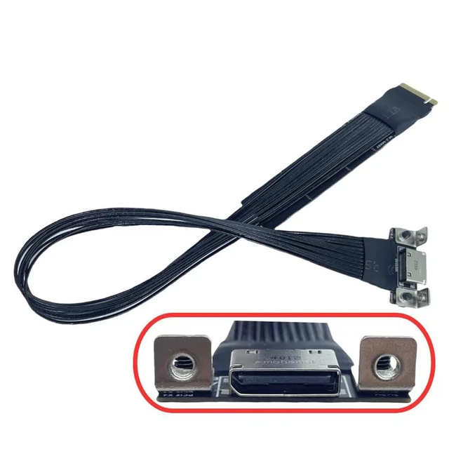 Alt view image 5 of 5 - M.2 M-Key 2230/42/80 to Oculink SFF-8612 SFF-8611 Adapter Card with High Speed Extension Cable 25cms