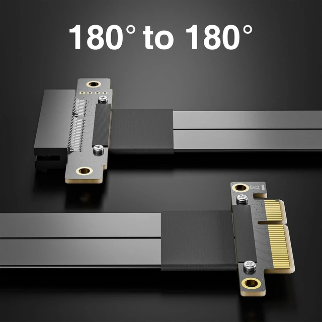 Alt view image 7 of 7 - PCIe 3.0 x4 Extension Cable, Male Straight to Female Straight for GPU/SSD/Server, 20cm/0.66ft