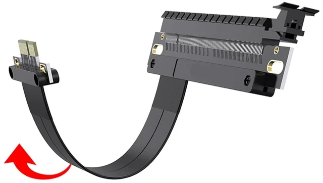 Alt view image 3 of 7 - PCIe 3.0 Extension Cable, X16 to X1, F to M, Straight to Straight, Cable Length 25cm, P341FM1125