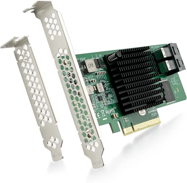 Alt view image 4 of 7 - HBA Card, 8-Port (12Gb/s SAS or 6Gb/s SATA), Compare to LSI 9300-8i (IT Mode), (2X) SFF-8643 Connectors, PCIe3.0 X8