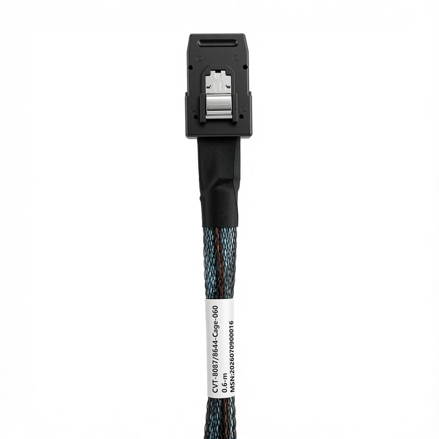Alt view image 4 of 6 - MiniSAS Extender SFF-8087 to SFF-8644 cage Cable, MiniSAS 3.0 12Gb/s, Internal-to-External Extender, High Profile and Low Profile Bracket, 0.6-m(2ft)