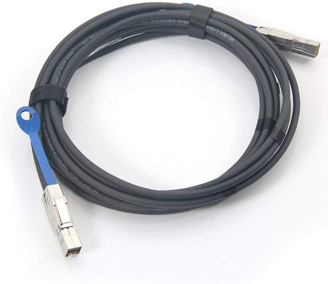 Alt view image 5 of 6 - 12G Mini SAS HD SFF-8644 to SFF-8644 Cable for NVMe Enclosure/Storage Array, SAN & JBOD Compatibility, 100-Ohm, 0.5-m(1.6ft)
