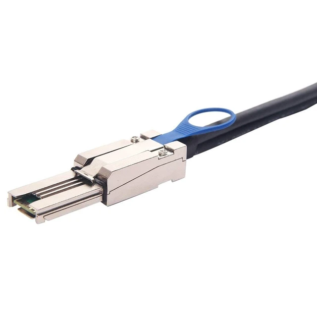 Alt view image 3 of 4 - SFF-8088 to SFF-8088 External Mini SAS HD Cable, 3G/6Gbps SAS2.0 26Pin Hybrid Cable Attached SCSI for Raid, DAS, and Servers, 100-Ohm, 3-m(10ft)