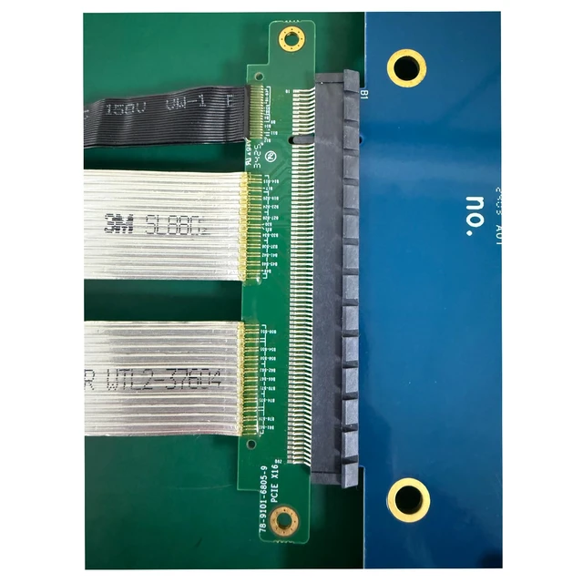 Alt view image 6 of 7 - PCIe 4.0 x16 3M Riser Cable, Male 180° to Female 180° for Vertical Mount Graphics Cards, Compatible with RTX4090, RTX4080, RX7900XTX, 20cm/0.66ft