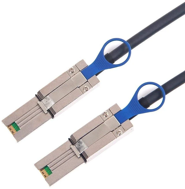 Alt view image 2 of 5 - SFF-8088 to SFF-8088 External Mini SAS HD Cable, 3G/6Gbps SAS2.0 26Pin Hybrid Cable Attached SCSI for Raid, DAS, and Servers, 100-Ohm, 0.75-m(2.46ft)