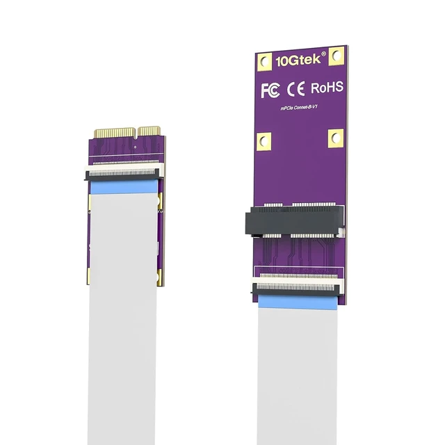 Alt view image 2 of 5 - Mini PCIe mSATA Extension Cable, Male to Female, FFC Flexible Extender for Wireless Card, mSATA SSD, Debug & Test Tool, 0.2m/0.66ft