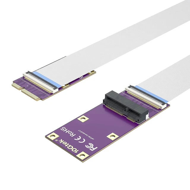 Alt view image 4 of 5 - Mini PCIe mSATA Extension Cable, Male to Female, FFC Flexible Extender for Wireless Card, mSATA SSD, Debug & Test Tool, 0.2m/0.66ft