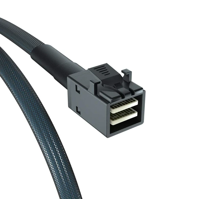 Alt view image 5 of 7 - Internal Mini SAS HD SFF-8643 to 4xSFF-8482 Fan-Out SAS Cable with IDE Molex SATA Power for Raid Controller to Hard Drive, 12Gb/s, 1-m(3.3 ft)