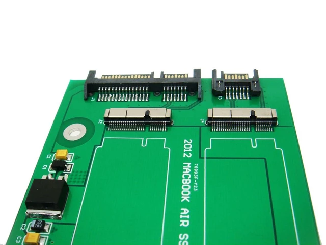 Alt view image 3 of 3 - Dual 26-Pin to SATA Adapter Card for SSD from 2012 MacBook PRO Retina A1398 A1425 MC975 MC976 MD976 or Air MD224 MD223 MD231 MD232