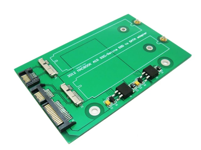 Alt view image 2 of 3 - Dual 26-Pin to SATA Adapter Card for SSD from 2012 MacBook PRO Retina A1398 A1425 MC975 MC976 MD976 or Air MD224 MD223 MD231 MD232