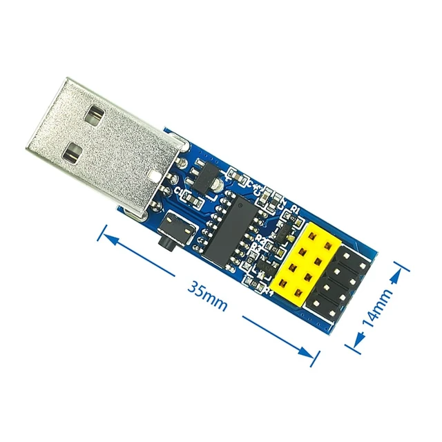 Alt view image 3 of 4 - ESP8266 ESP-01S NodeMCU Development Board, Blue, USB Connector, Plastic Material