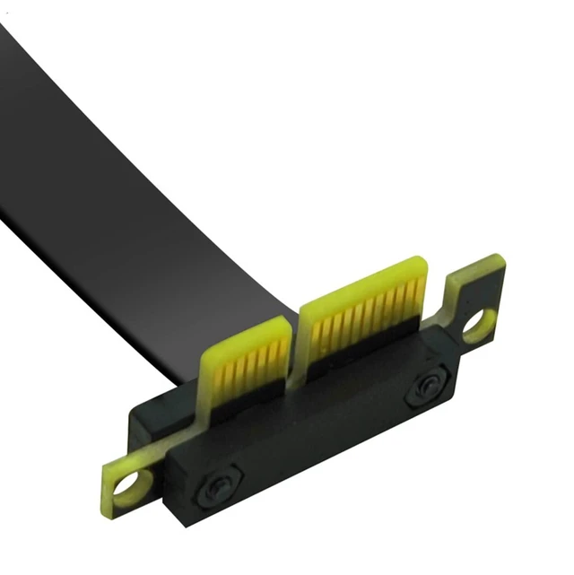 Alt view image 3 of 4 - High Speed PCI-e Express 1X Angled Extension Riser Cable 10CM