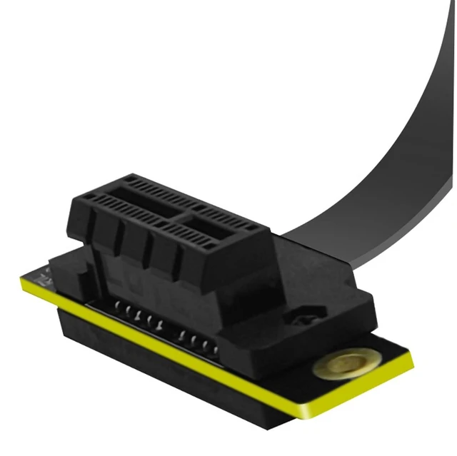 Alt view image 4 of 4 - High Speed PCI-e Express 1X Angled Extension Riser Cable 10CM