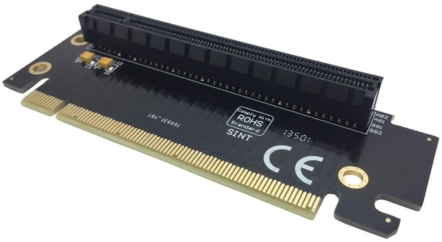 Main image of PCIe 16x Riser Card,PCI-e Express 3.0 X16 Male to Female Extension Card for GPU Graphics Card(90Degree 2.4CM Height)