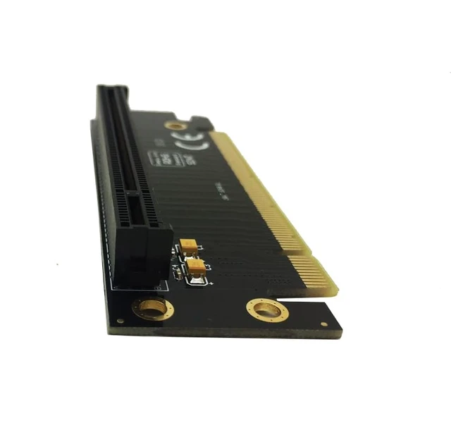 Alt view image 3 of 3 - PCIe 16x Riser Card,PCI-e Express 3.0 X16 Male to Female Extension Card for GPU Graphics Card(90Degree 2.4CM Height)