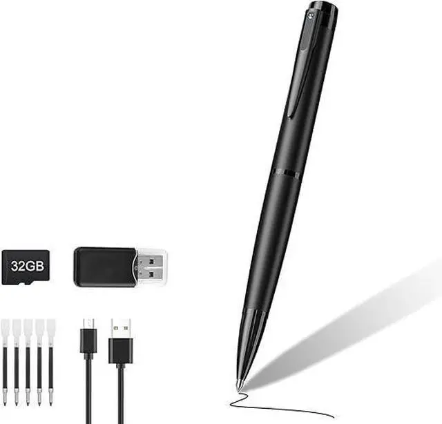 Main image of 1080P Mini Camera Pen 32GB Security Cam Nanny Camera with Loop Recording for Indoor and Home, No WiFi