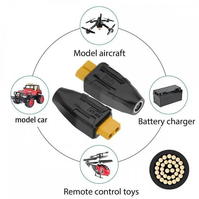 Alt view image 6 of 7 - JVFYI XT60 Female SC100 Protocol to DC 5.5x2.1mm Female Fast Charging Adapter for RC Lipo Battery Quadcopter Multicopter Aeromodelling